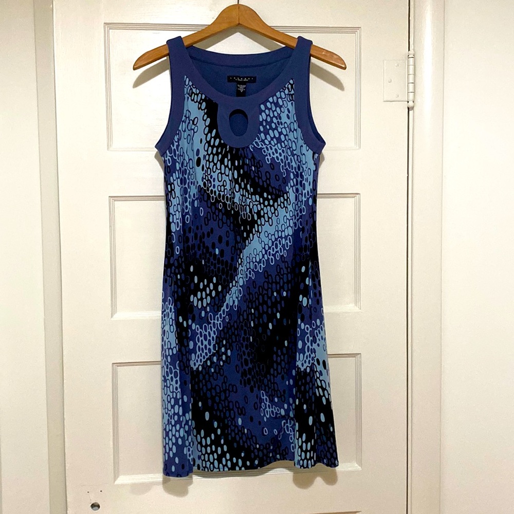 Keyhole detail dress from Laundry by Shelli Segal size 6 in blue & black